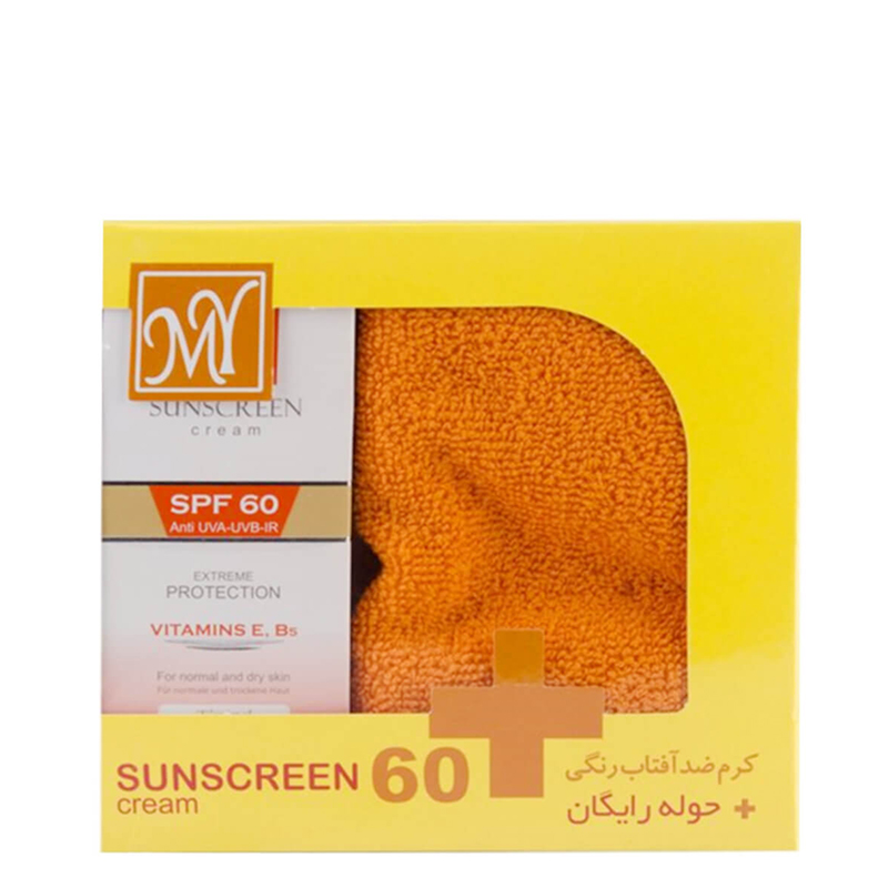 پک کرم ضد آفتاب رنگی مای با SPF60 + یک عدد حوله رایگان 1 پک کرم ضد آفتاب رنگی مای با SPF60 + یک عدد حوله رایگان
