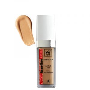 کرم پودر پمپی مای مدل Acneline با SPF8 حجم 30 میل شماره A03 - بژ عسلی