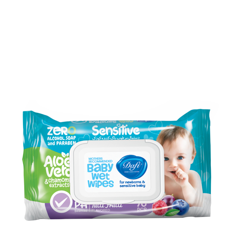 دستمال مرطوب پاک کننده کودک دافی مناسب پوست های حساس تعداد 70 برگ 1 دستمال مرطوب پاک کننده کودک دافی مناسب پوست های حساس تعداد 70 برگ