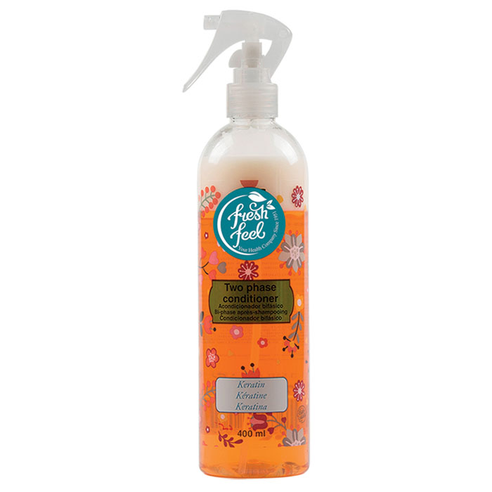 اسپری دو فاز آبرسان و نرم کننده کراتین مو فرش فیل حجم 400 میلی لیتر														Fresh Feel Two Phase Conditioner Keratin 400ml