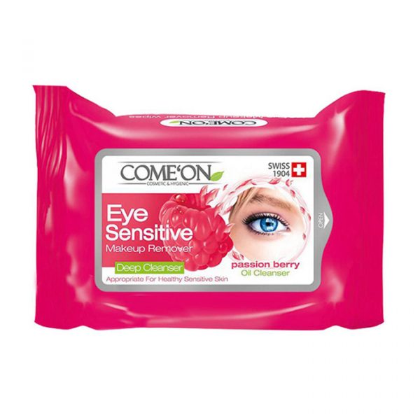 دستمال مرطوب پاک کننده آرایش چشم کامان مناسب چشم های حساس