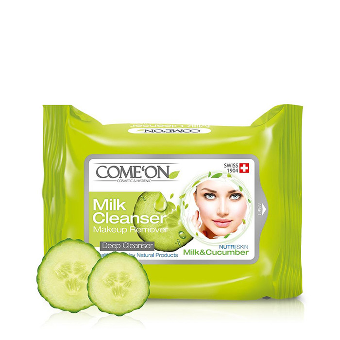 comeon-6260623332955-2 دستمال مرطوب کامان مدل شیر پاک کن 20 عددی