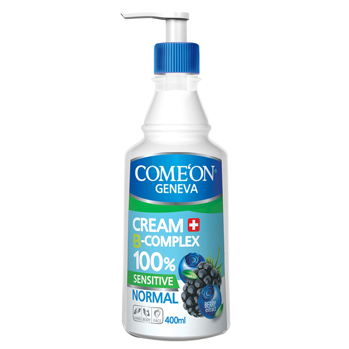 comeon-6260623338520 کرم مرطوب کننده B Complex کامان حاوی عصاره پشن بری حجم 400 میل برای پوست نرمال
