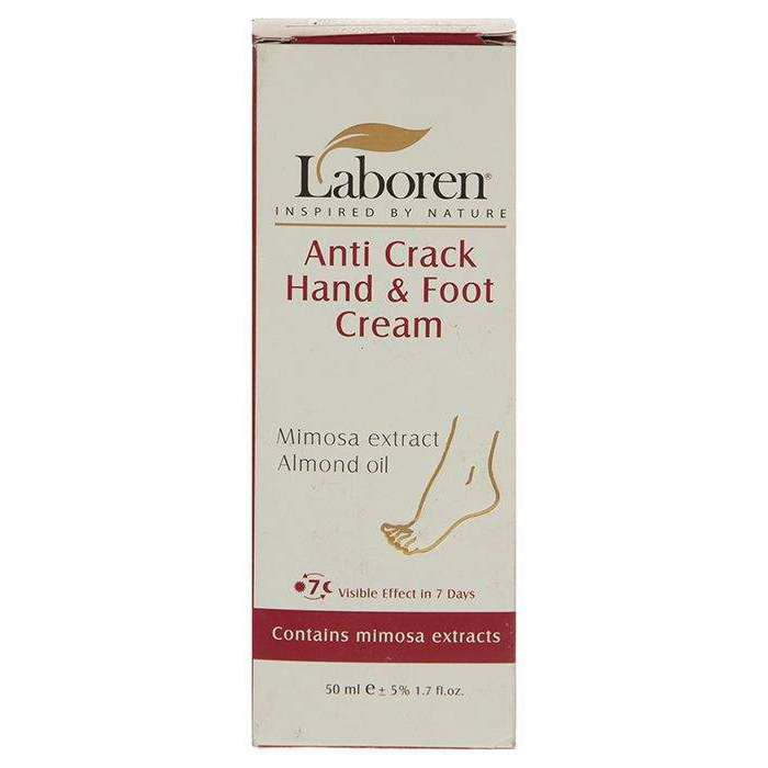 laboren-6260227722725-1 کرم ضد ترک دست و پا لابورن با عصاره میموزا حجم 50 میلی لیتر
