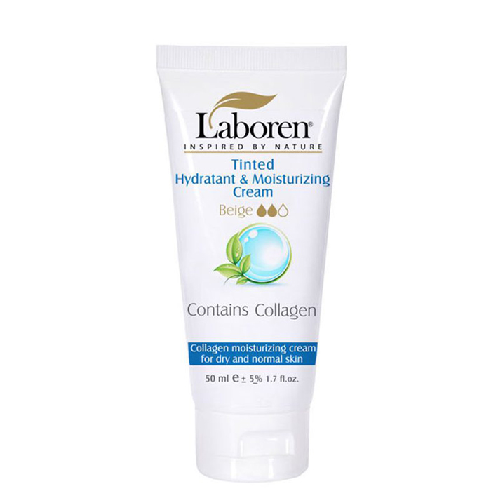 laboren-6260227723425 کرم مرطوب کننده رنگی حاوی کلاژن پوست خشک و نرمال لابورن حجم 50 میلی لیتر - بژ