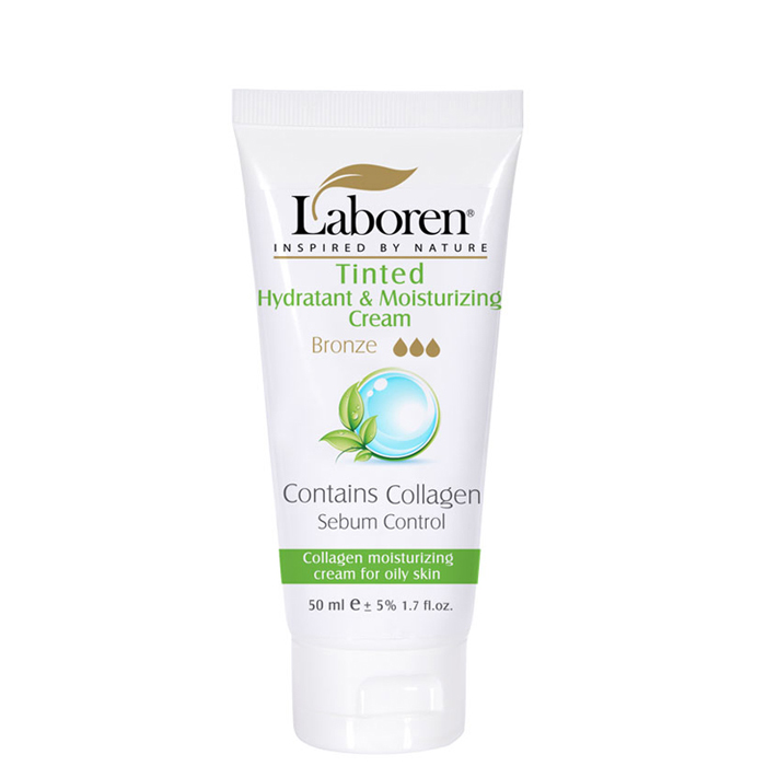 laboren-6260227723463 کرم مرطوب کننده رنگی حاوی کلاژن پوست چرب لابورن حجم 50 میلی لیتر - برنز