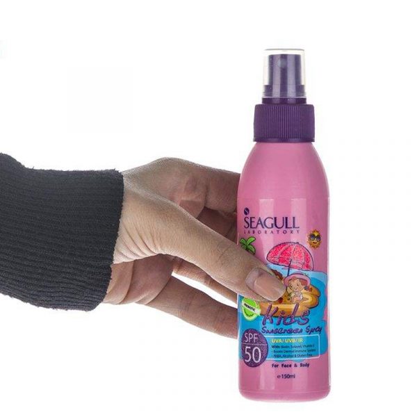 اسپری ضد آفتاب صورت و بدن کودکان سی گل مدل Pink با SPF50 حجم 250 میل