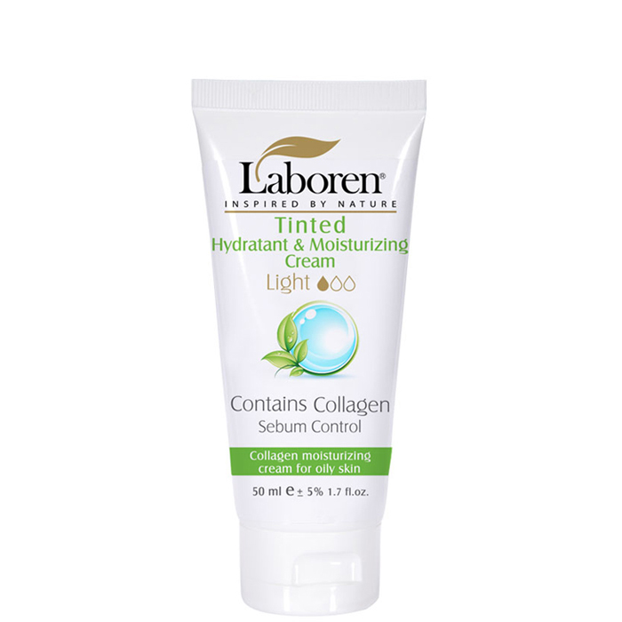 laboren-6260227723340 کرم مرطوب کننده رنگی حاوی کلاژن پوست چرب لابورن حجم 50 میلی لیتر - روشن