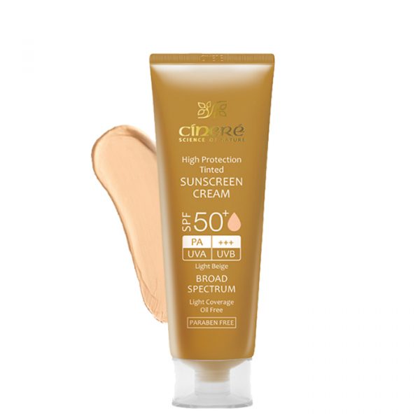 کرم ضد آفتاب سینره فاقد چربی با +SPF50 حجم 50 میلی لیتر - بژ روشن