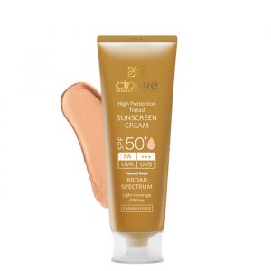 کرم ضد آفتاب سینره فاقد چربی با +SPF50 حجم 50 میلی لیتر - بژ طبیعی